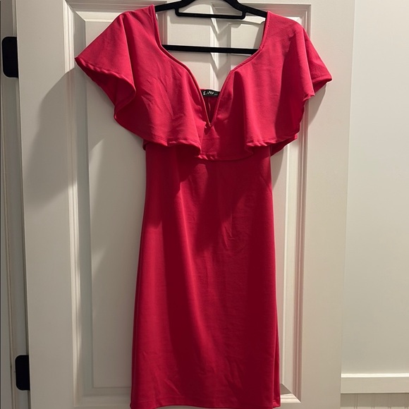 Lette Dresses & Skirts - Pink Off-Shoulder Bodycon Mini Dress